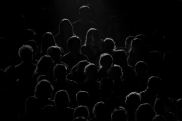 real audience silhouette