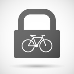 Poster - Lock icon with a bicycle