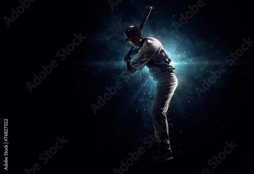 Plakaty Baseball  profesjonalny-baseballista-w-centrum-uwagi