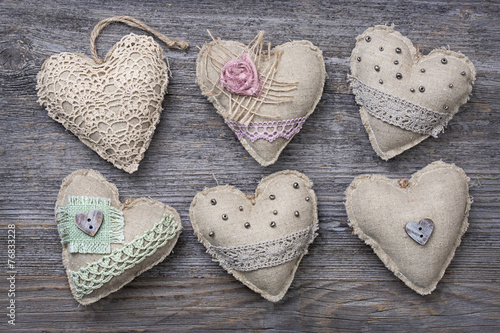 Fotovorhang - Vintage hearts (von Elena Schweitzer)
