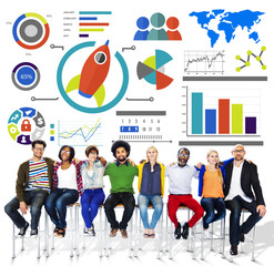 Poster - New Business Chart Innovation Teamwork Global Business Concept