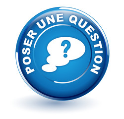 Wall Mural - poser une question sur bouton bleu