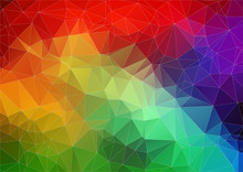 Multicolor Bright Abstract Triangle Image For Web Design