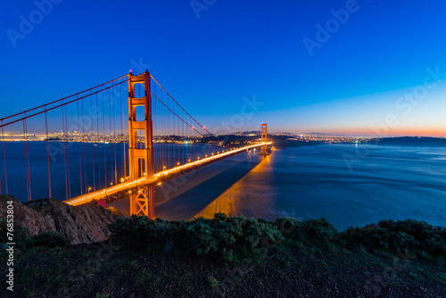 Twilight Golden Gate Bridge, San Francisco Poster