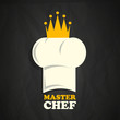 Chef hat with crown
