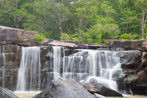 Obraz w ramie Tatton waterfall in National park ,Chaiyaphum province Thailand