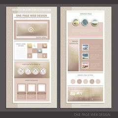 Wall Mural - simplicity one page website template design
