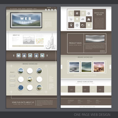 Wall Mural - simplicity one page website template design