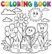 Coloring book with flower theme 7