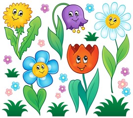 Sticker - Cartoon flowers collection 4