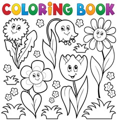 Poster - Coloring book with flower theme 6