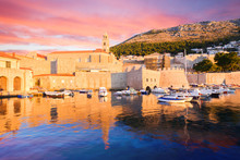 City Port In Dubrovnik. Croatia.