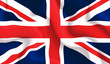 UK waving flag, vector illustration