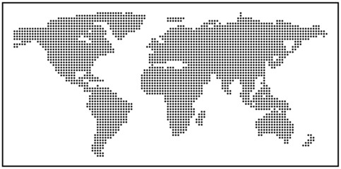 Sticker - World map made of dots