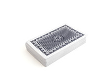 Blue Deck Of Playing Cards With Clipping Path