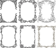 Set Of 6 Vector Frames