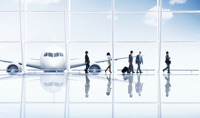 Wall Mural - Airport Travel Business People Trip Transportation Concept