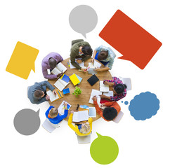 Sticker - Diversity Designer Team Brainstorming Meeting Working Concept