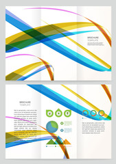 Sticker - Abstract wave Vector Brochure Template.