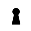 The keyhole icon. Lock symbol. Flat