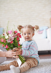 Wall Mural - Cute little girl