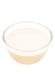 Poster - bowl of evaporated milk isolated