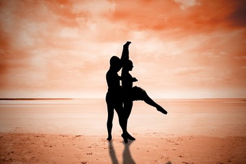 Poster - Composite image of ballet partners dancing