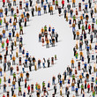 © hobbitfoot - Large group of people in number 9 nine form.