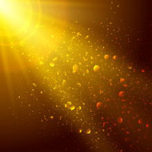 Gold And Brown Background With Space For Text.