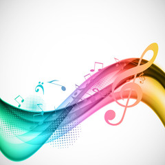 Aufkleber - Colorful music background