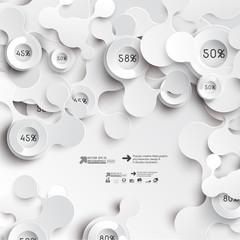 Poster - Abstract 3D Paper Infographics