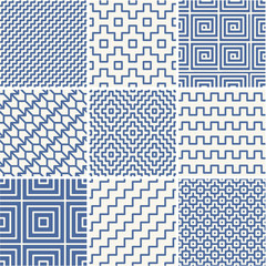 Vector mono line backgrounds with simple patterns