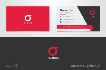 Wall Mural - O Letter Logo Corporate Business card