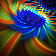 Plakat spirala ruch kolor