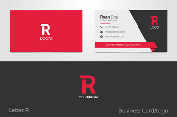 Wall Mural - R Letter Logo Corporate Business card
