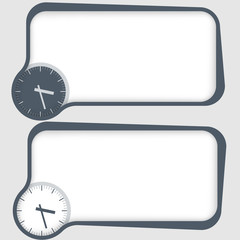 two vector text frames and watches