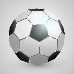 Wall Mural - Abstract soccer 3d ball