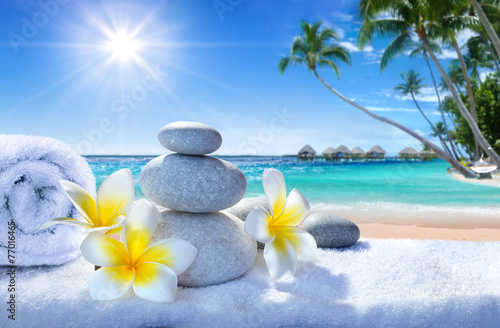 spa treatment on tropical beach