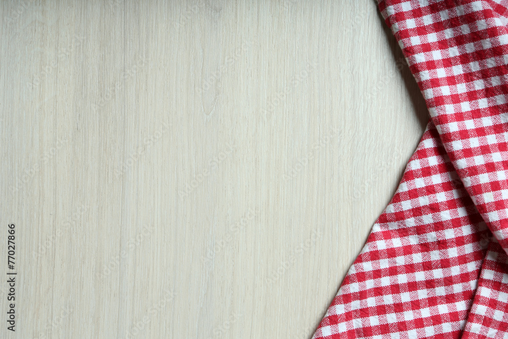 Napkin on wooden table