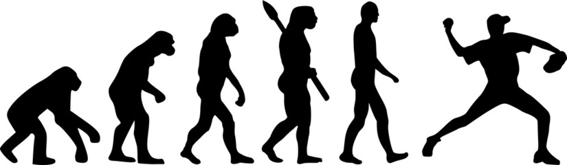 Poster - Baseball Evolution Pitcher