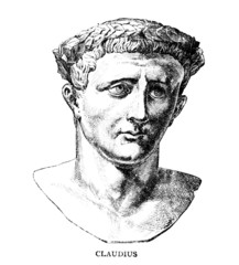 Fototapete - Victorian engraving of the Roman emperor Claudius