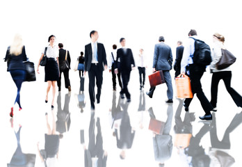 Wall Mural - Business People Rush Hour Commuting Concept