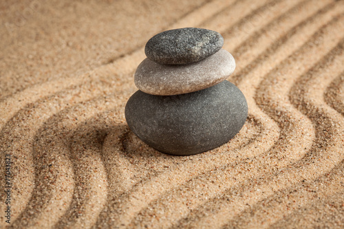 Naklejka dekoracyjna Japanese Zen stone garden