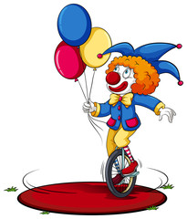 Poster - A clown running around in circle