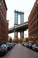  Manhattan Bridge Nowy Jork NY NYC z Brooklynu