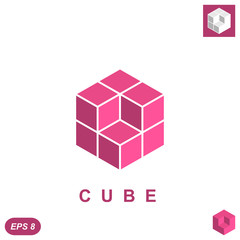 Cube isomatric logo concept