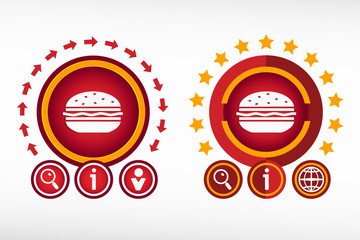 Wall Mural - Hamburger icon on creative background