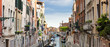 Panoramic view of Venice canal