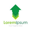 Professional business arrow green graphic design logo icon