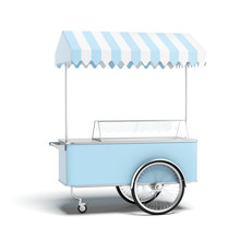 Blue Ice Cream Cart